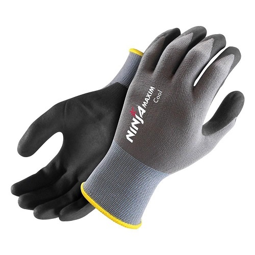 Ninja Maxim Cool Gloves Grey, Small - Pack of 12