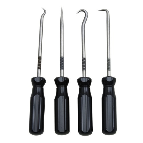 Ullman 5-1/16"  Hook and Pick Set with Driver Handle, 4 Pieces