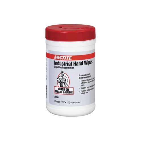 Loctite 34943  Industrial Chemical Cleaning Wipe -75pull