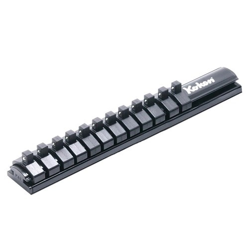 Ko-Ken Magnetic Socket Rail For 1/4" Square Drive x 12 Socket Holders