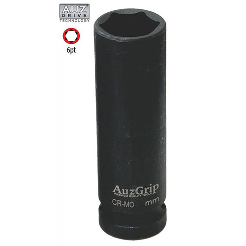 AuzGrip® 1/2'' Square Drive 6 Point Standard Deep Impact Socket 8mm