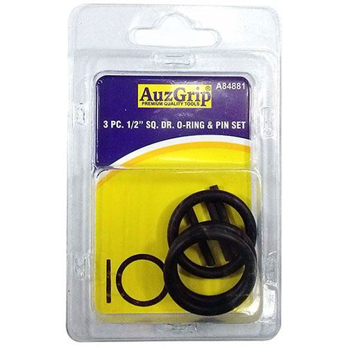 AuzGrip® 1/2" Square Drive O-Ring & Pin to Suit 8-14mm Socket, 3 Pcs