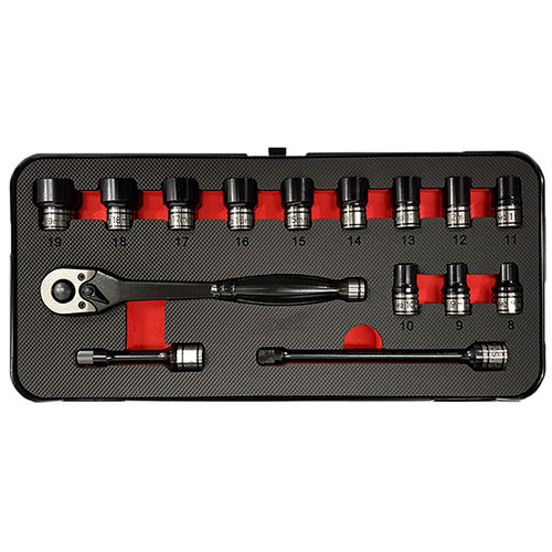 AuzGrip 3/8'' Sq.Dr. Thin Wall Impact /Hand Socket Set, 15 Pieces