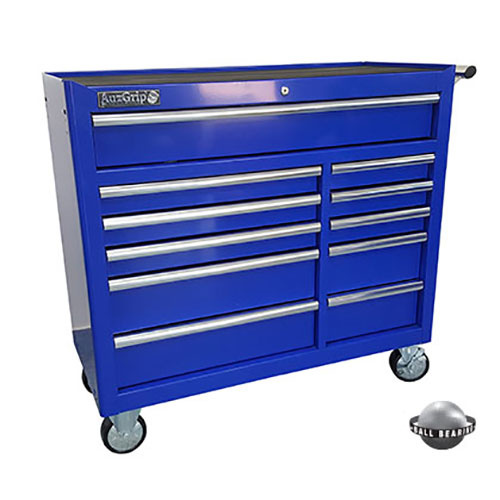 AuzGrip® 11 Drawer Roller Cabinet Blue
