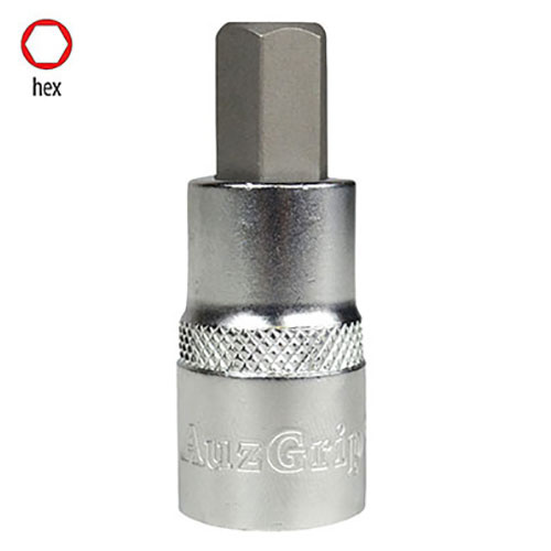 AuzGrip® 3/8" Square Drive 1/8" In-Hex Bit Socket 48mm Length