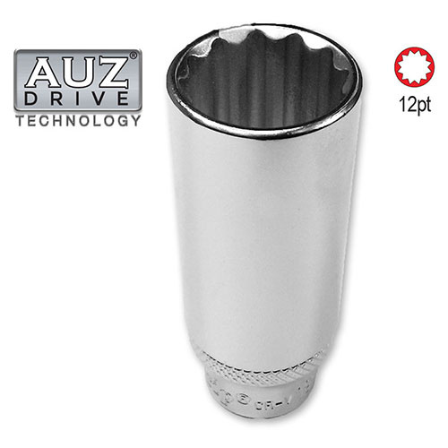 AuzGrip® 1/4" Square Drive 12 Point Deep Socket 3/16"