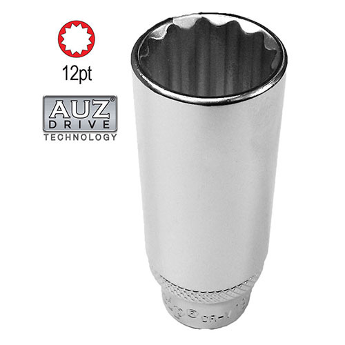 AuzGrip® 3/8" Square Drive 12 Point Deep Socket 8mm