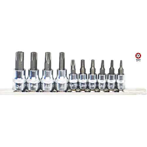 AuzGrip® Tamperproof Torx Bit Socket Set, 10 Pieces