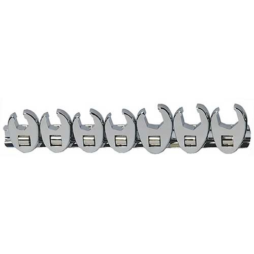 AuzGrip® 3/8'' Sq. Dr. Flare Nut Crowfoot Wrench Imperial Set, 7 Pcs