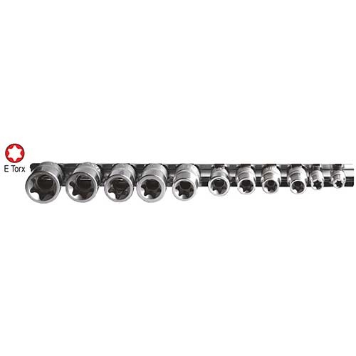 AuzGrip® 3/8" Square Drive E-Torx Socket Set, 11 Pieces