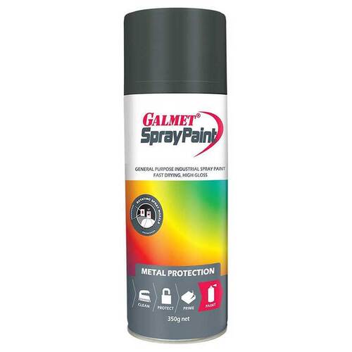 Galmet® Spray Paint Enamel 350g, Black Flat
