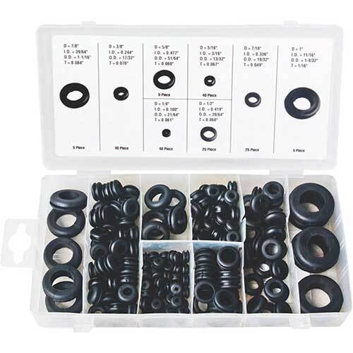Grip® Rubber Grommet Assortment Set, 180 Pieces