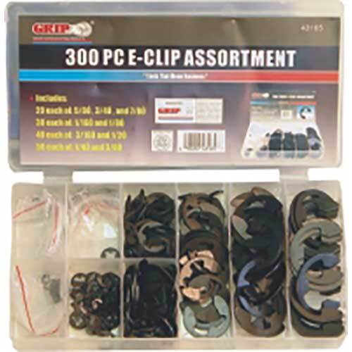 Grip® E-Clip Assortment Set, 300 Pieces