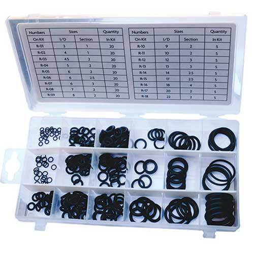 Grip® Nitrile O-Ring Assortment Imperial Set, 225 Pieces