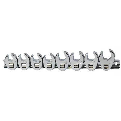 Grip® 3/8'' Sq. Dr. Flare Nut Crowfoot Spanner Imperial Set, 8 Pieces