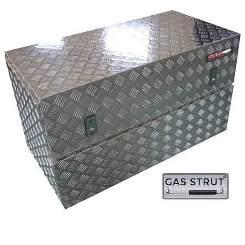 Grip® 1250 x 600 x 700mm Aluminium Square Angled Lid Tool Box