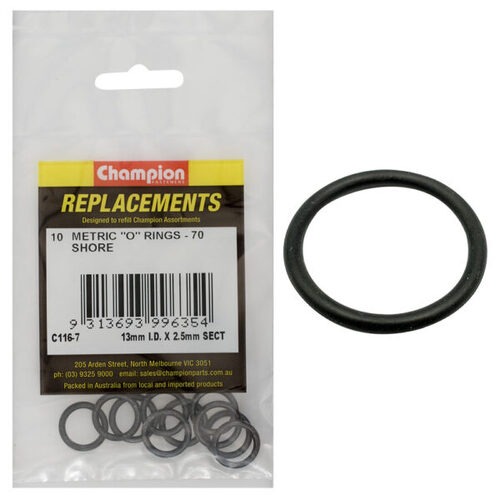 Champion C116-7 O-Ring Refill Metric 13 x 2.5mm - 10/Pack