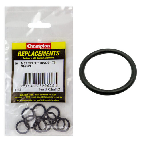 Champion C116-8 O-Ring Refill Metric 14 x 2.5mm - 10/Pack