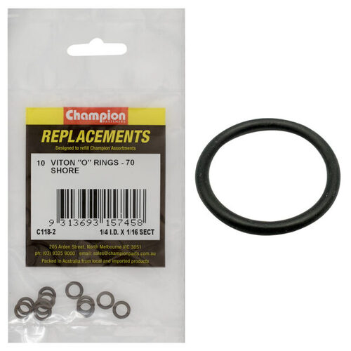 Champion C118-2 Viton O-Ring Imperial Refill 1/4" x 1/16" - 10/Pack