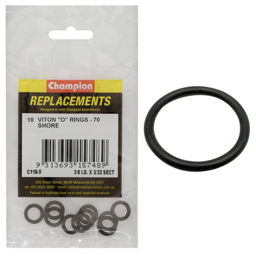 Champion C118-5 Viton O-Ring Imperial Refill 3/8" x 3/32" - 10/Pack