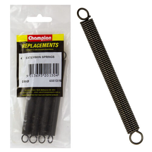 Champion C101-25 Extension Spring 120 x 12 x 1.8mm - 4/Pack