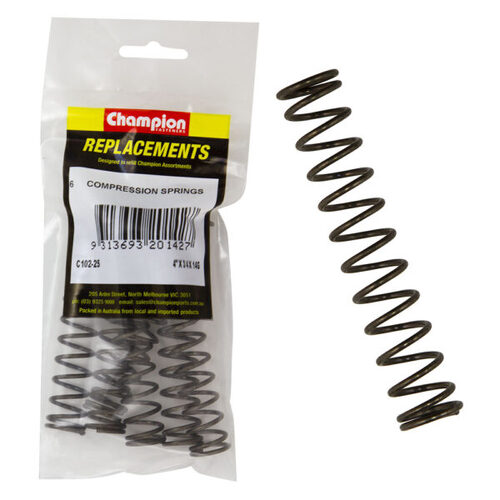 Champion C102-25 Compression Spring 100 x 20 x 2mm - 6/Pack