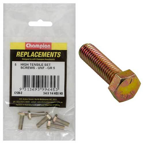 Champion C120-2 3/4 x 1/4 UNF Set Screw , 5-Pack