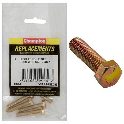 Champion C120-4 1-1/2 x 1/4" UNF Set Screw , 5-Pack