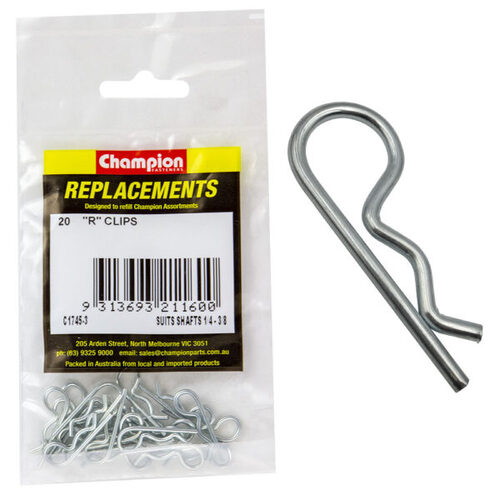 Champion C1745-3 R-Clip 1/4 to 3/8" Shaft - 20/Pack