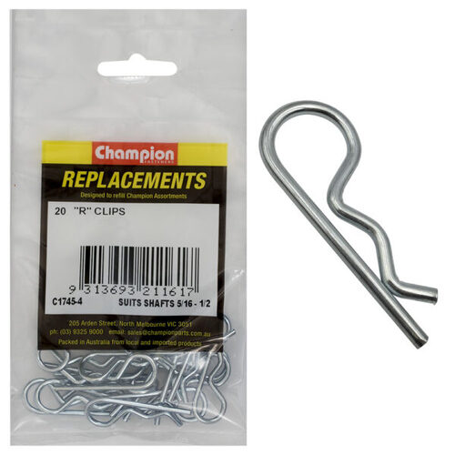 Champion C1745-4 R-Clip 5/16 to 1/2" Shaft - 20/Pack