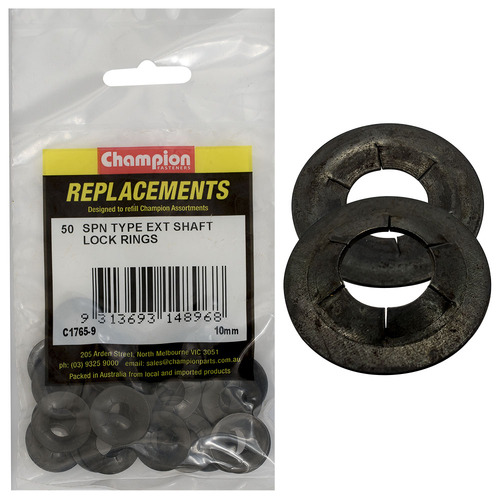 Champion C1765-9 External Lock Ring SPN Type 10mm -  50/Pack