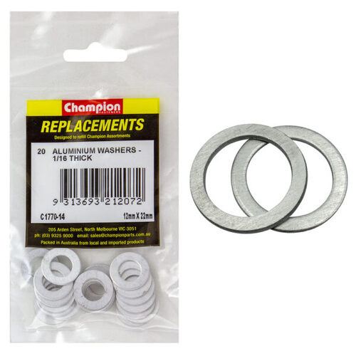 Champion C1770-14 Aluminium Washer 12 x 22mm - 20/Pack