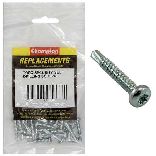 Champion C1782-1 Torx Self Drilling Screw 3.5 x 13mm Zinc - 25/Pack