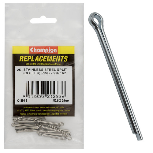 Champion C1850-3 Split Pin 2.5 x 25mm - 25/Pack
