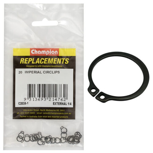 Champion C2035-1 External Circlip Imperial 1/4" -  20/Pack