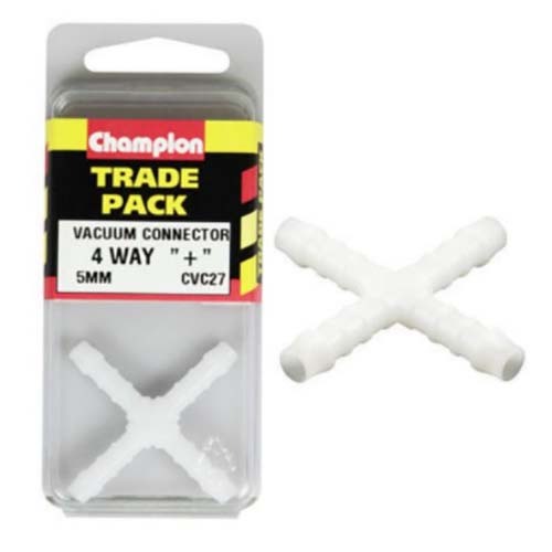 Champion CVC28 4 Way 'X' Piece 6mm -Box of 3