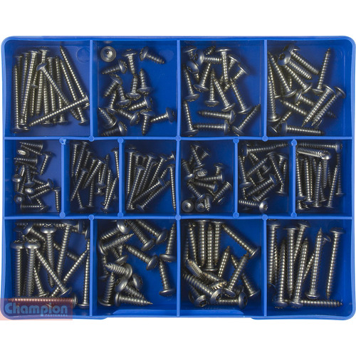 Champion CA1884 Self Tapping Screw Raised Phillips Kit