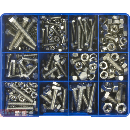 Champion CA1885 Hex Set Screw and Nuts Stainless Steel Kit, 328 Pcs