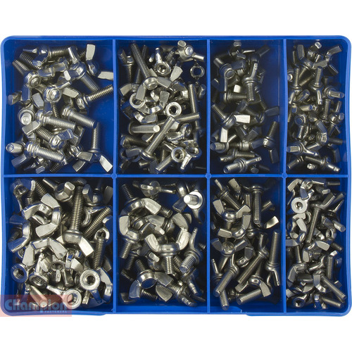 Champion CA1892 Wing Screw and Nut Stainless Steel Kit, 230 Pcs