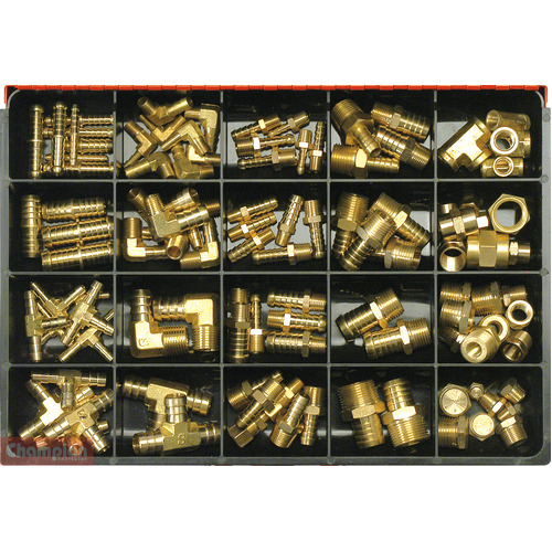 Champion CA2070 Brass Hose Fittings Assortment Kit, 106 Pcs