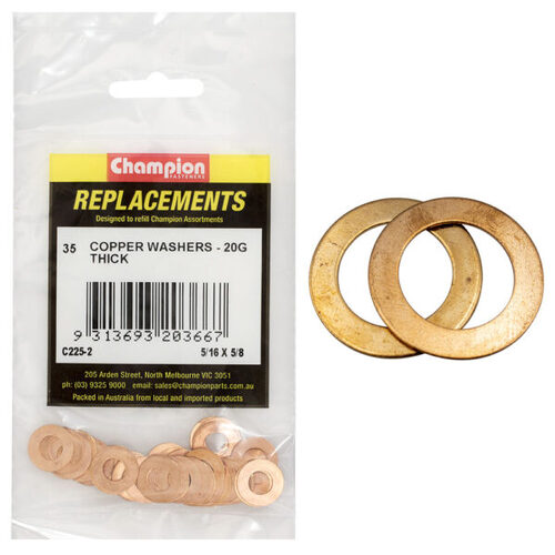 Champion C225-2 Imperial Copper Washer 5/16 x 5/8" -  35/Pack