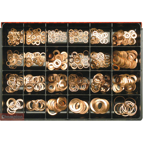 Champion CA2260 Fuel Injection Copper Washer 5-26mm Kit, 565 Pcs