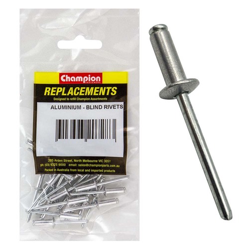Champion C502-1 3/32 x 0.290" Aluminium Blind Rivet - 100/ 100/Pack