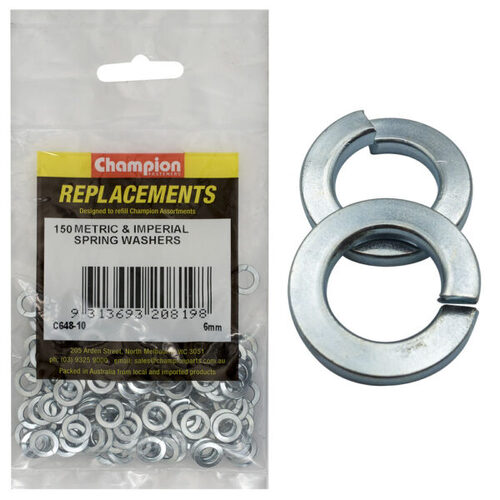 Champion C648-10 Spring Washer 6mm -  150/Pack