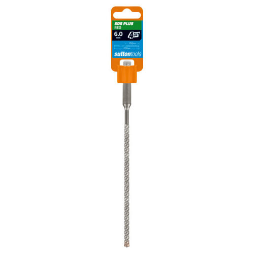 Sutton D6330600 6mm SDS Plus Masonry Drill Bit 4 Cut 210mm TCT