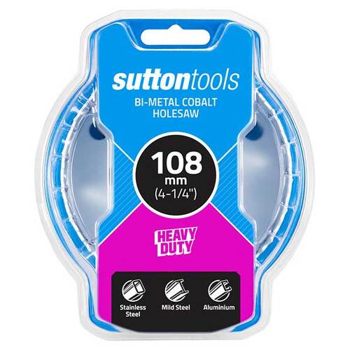 Sutton H1251080 108mm Bi-Metal Cobalt Hole Saw
