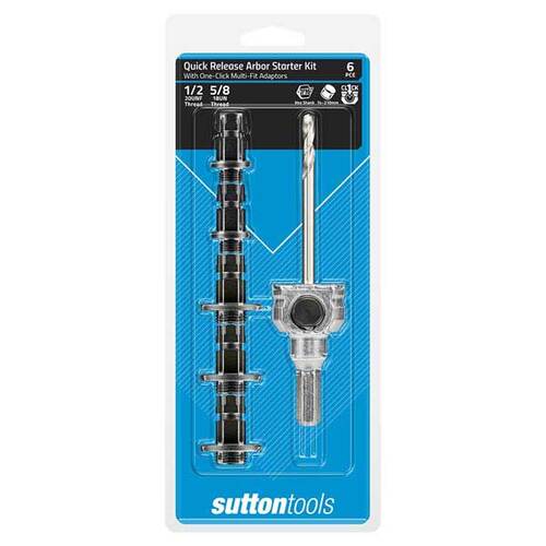 Sutton H1220111 Quick Release Arbor Hole Saw Starter Kit Pack of 6