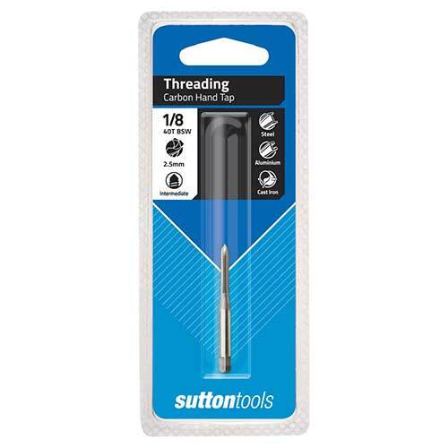 Sutton M1170318 BSW 1/8" x 40 Hand Tap - Intermediate - Tungsten Chrome