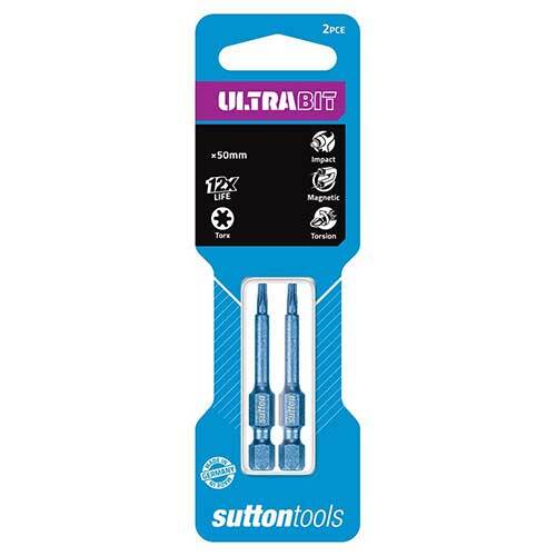Sutton S1691050 T10 x 50mm Torx Ultrabit Screwdriver Bit 2 Pack