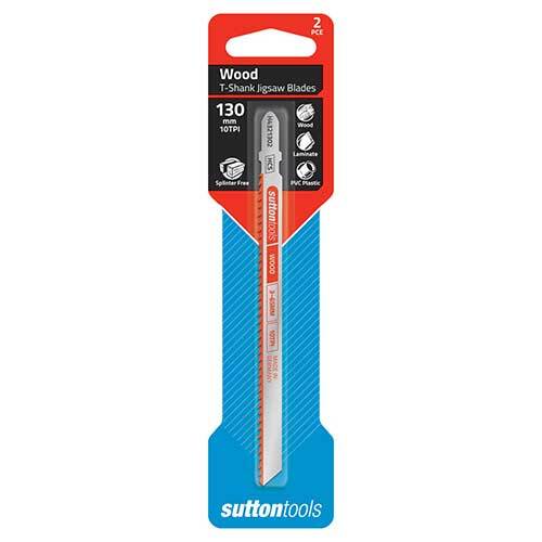 Sutton H4321302 Jigsaw Blade Wood Splinter Free 130mm 10 TPI 2 Pack